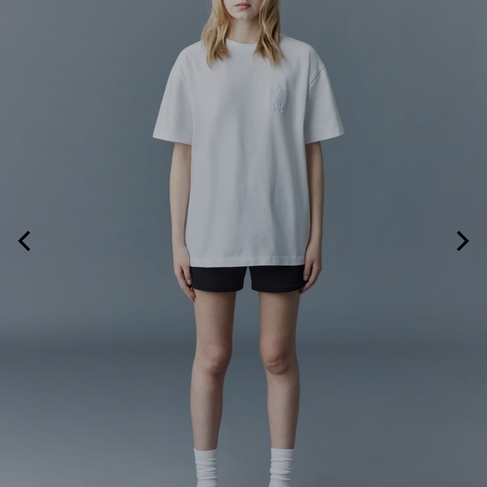 MACKAGE l Tee Velvet Logo Organic Cotton Women's White T-Shirt - Size XS